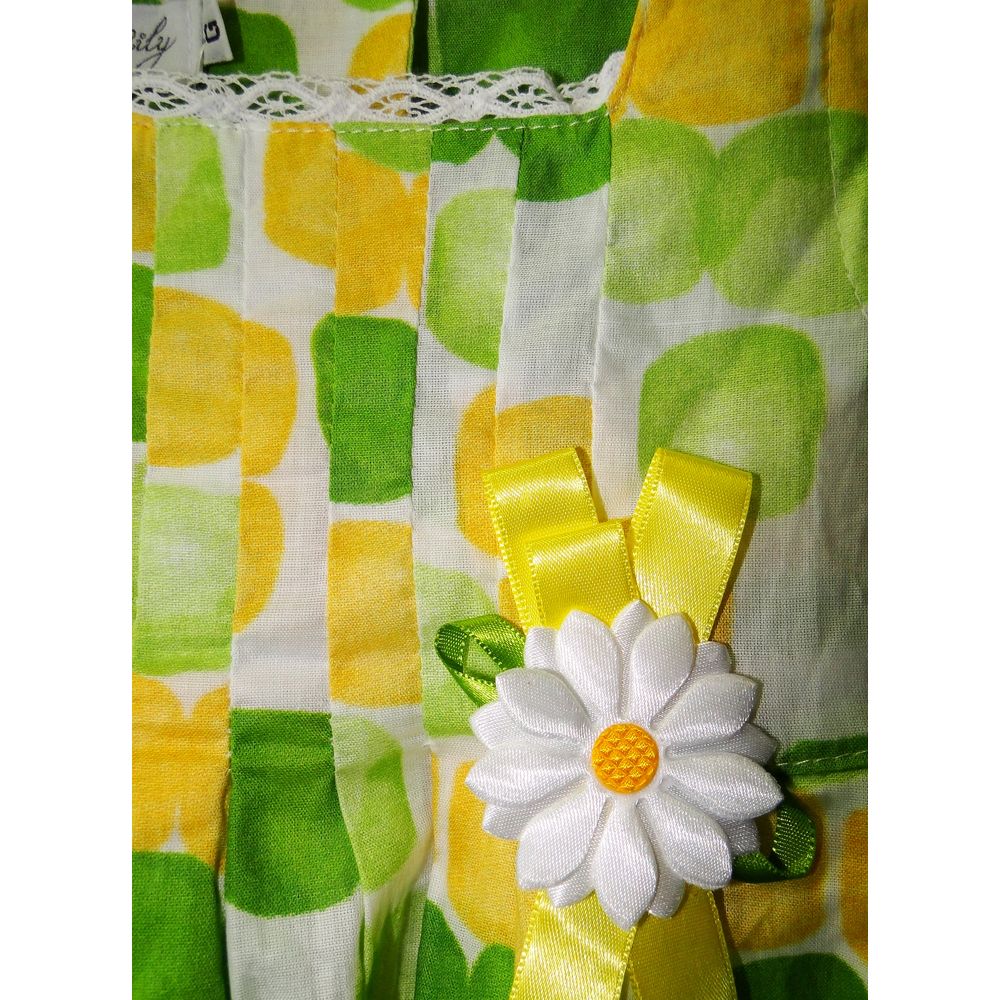 vestido com estampa amarela