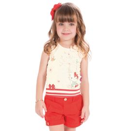 conjunto-menina-hello-kitty-short-vermelho