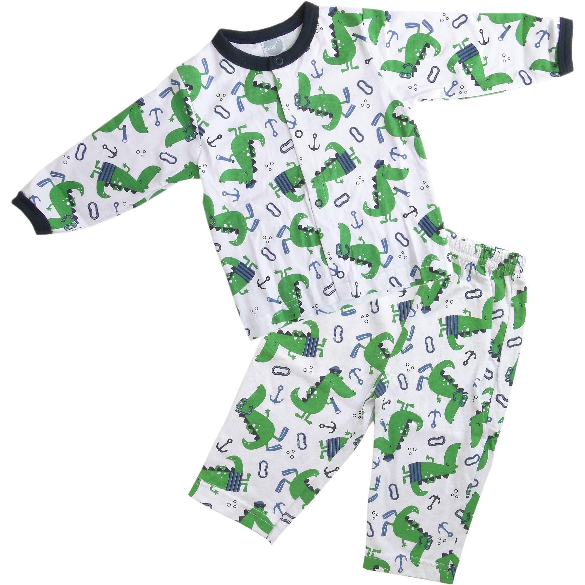 Pijama Bebe Manga Longa Jacares Club Zzz Piu Piu Roupas Infantis Para Meninos E Na Ecameleca Kids Ecamelecamobile