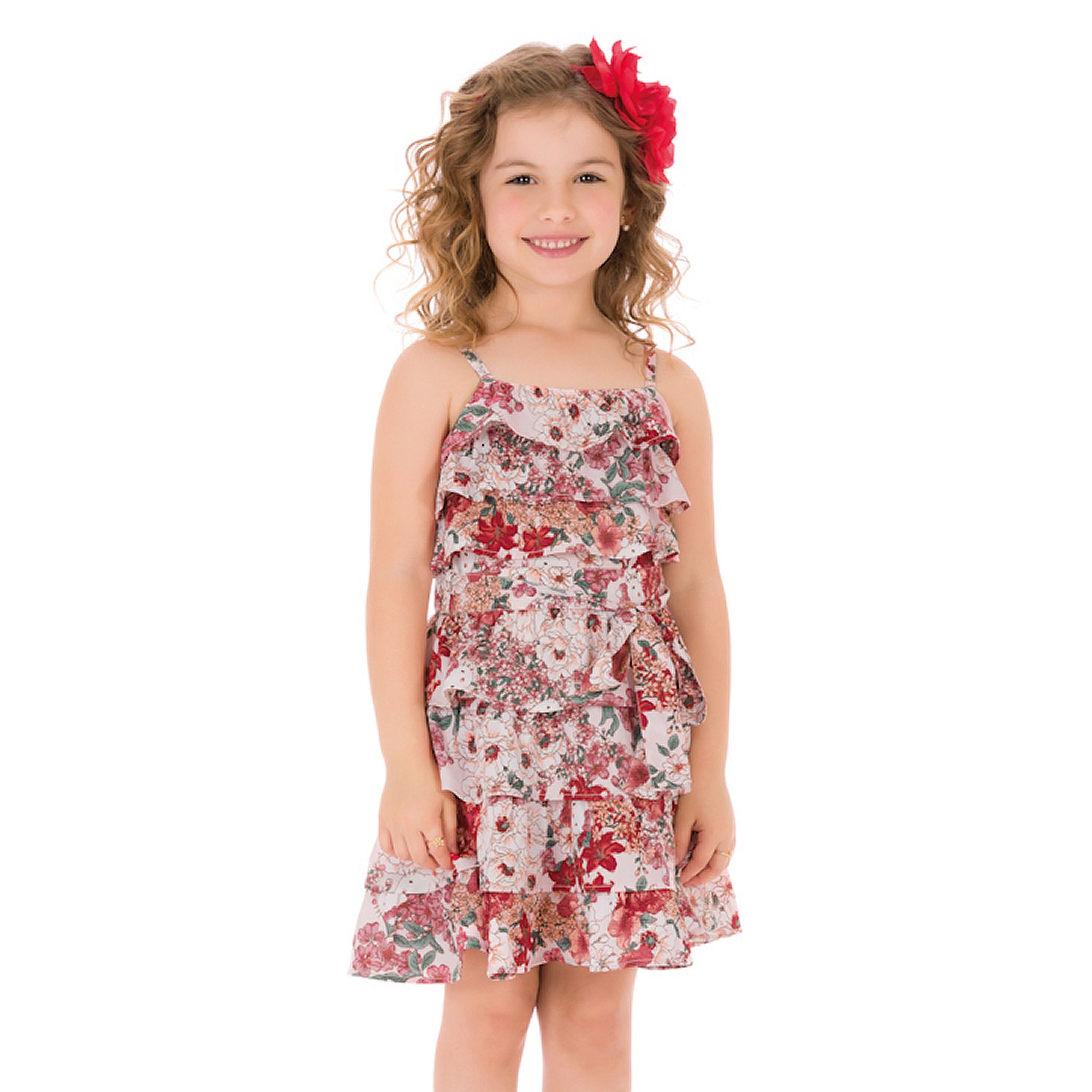 vestido de crepe infantil