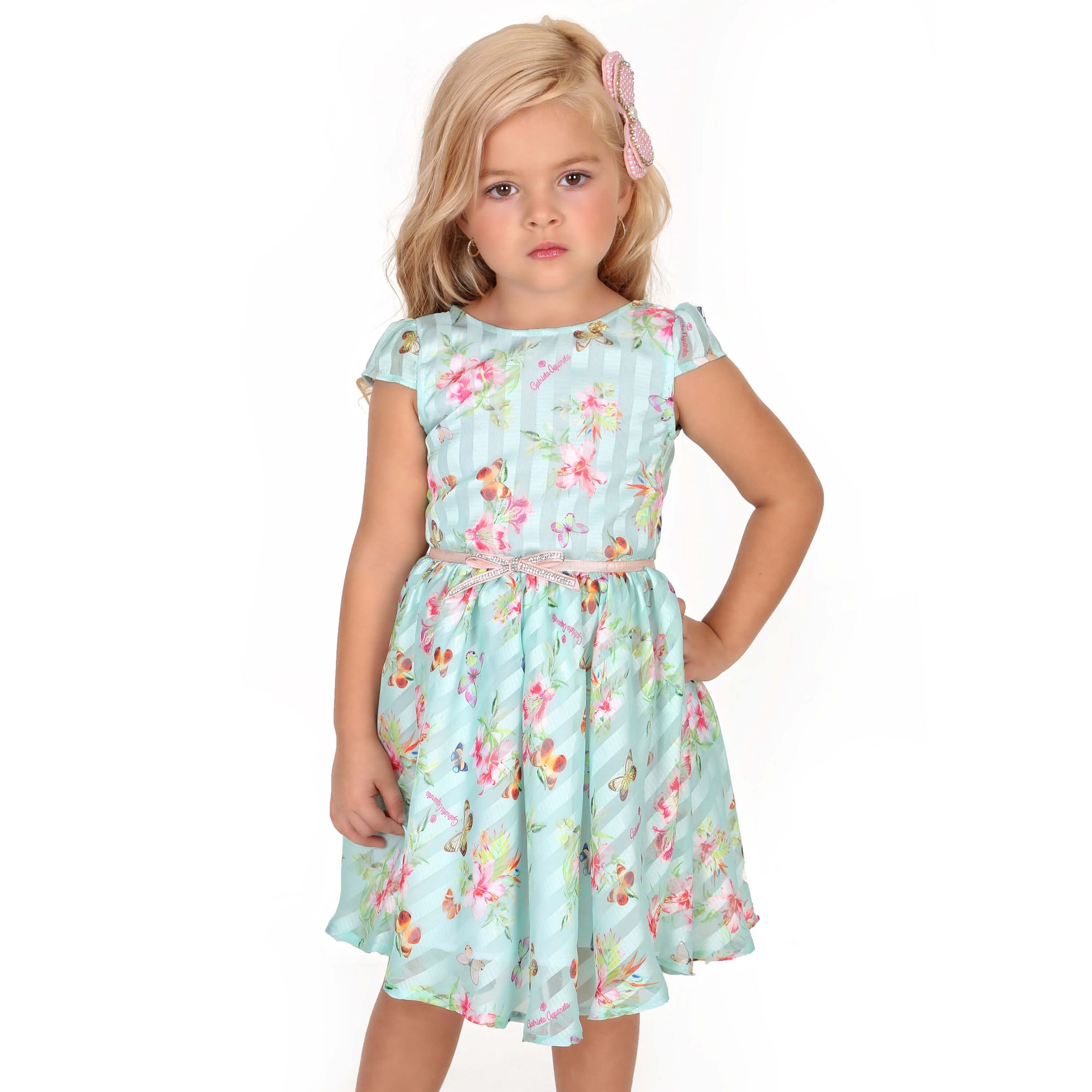 vestido aquarela infantil