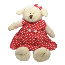 urso-pelucia-ovelhinha-carola-vestido-vermelho-ziptoys