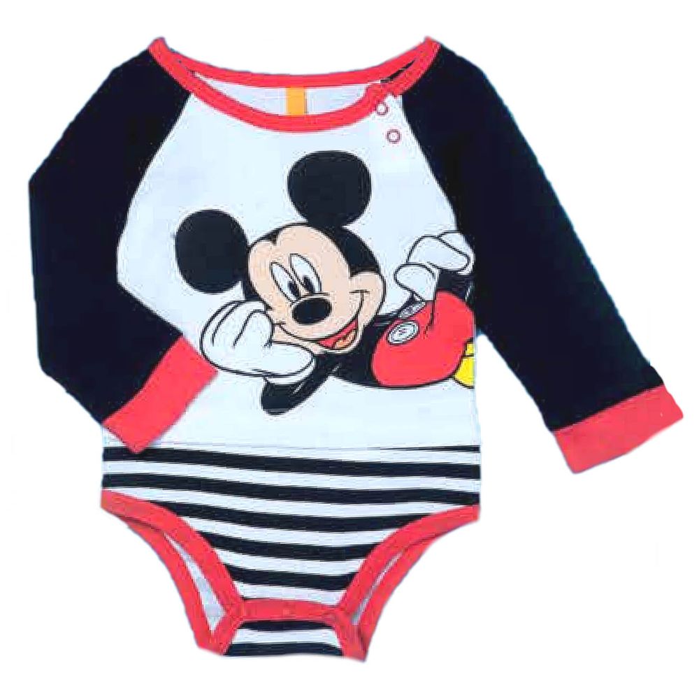 Kit Meia Sapatilha Body Bebe Mickey Manga Longa Puket