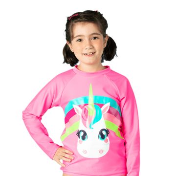 camiseta-praia-infantil-unicornio-rosa-arco-iris