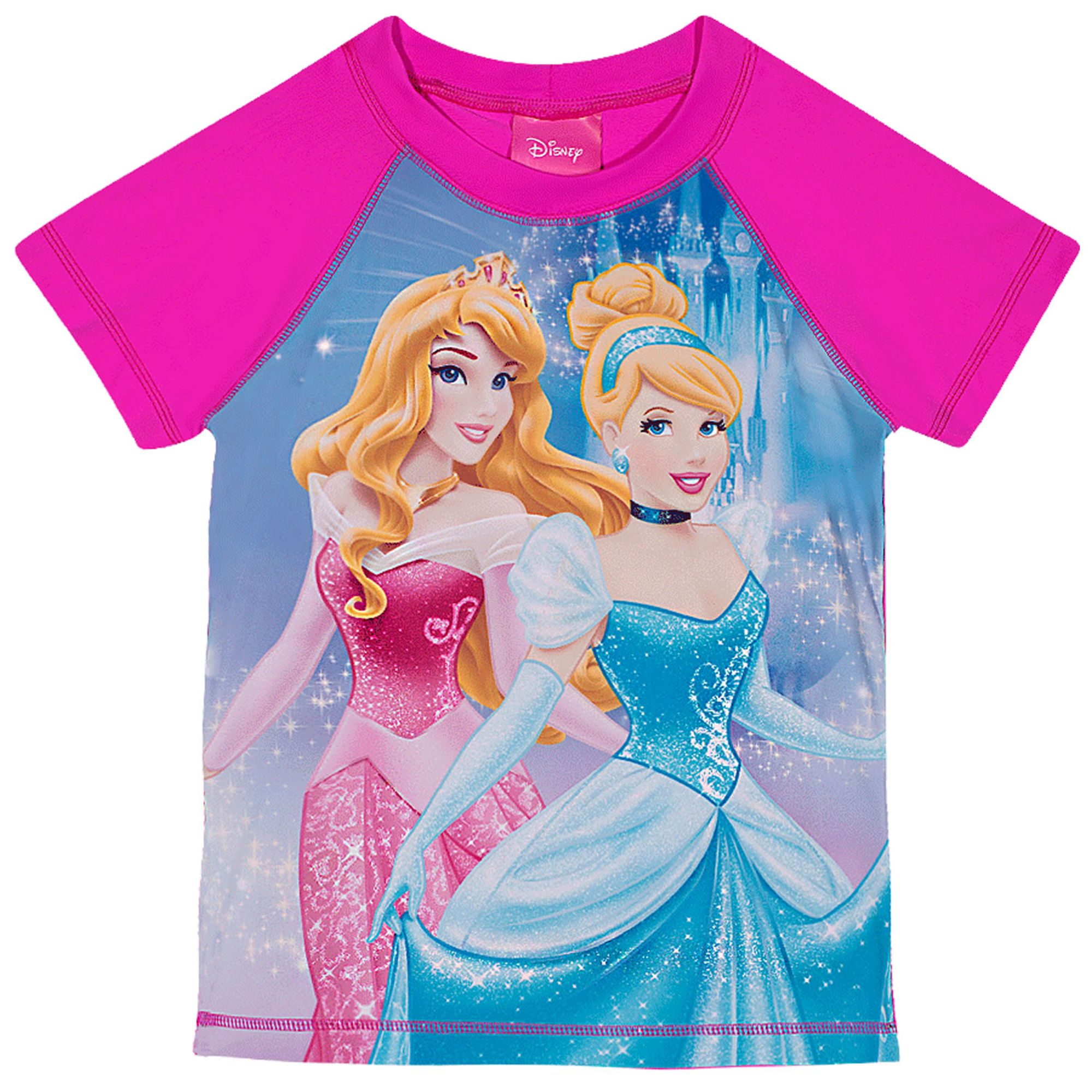camiseta-infantil-protecao-solar-manga-curta-princesas-pink