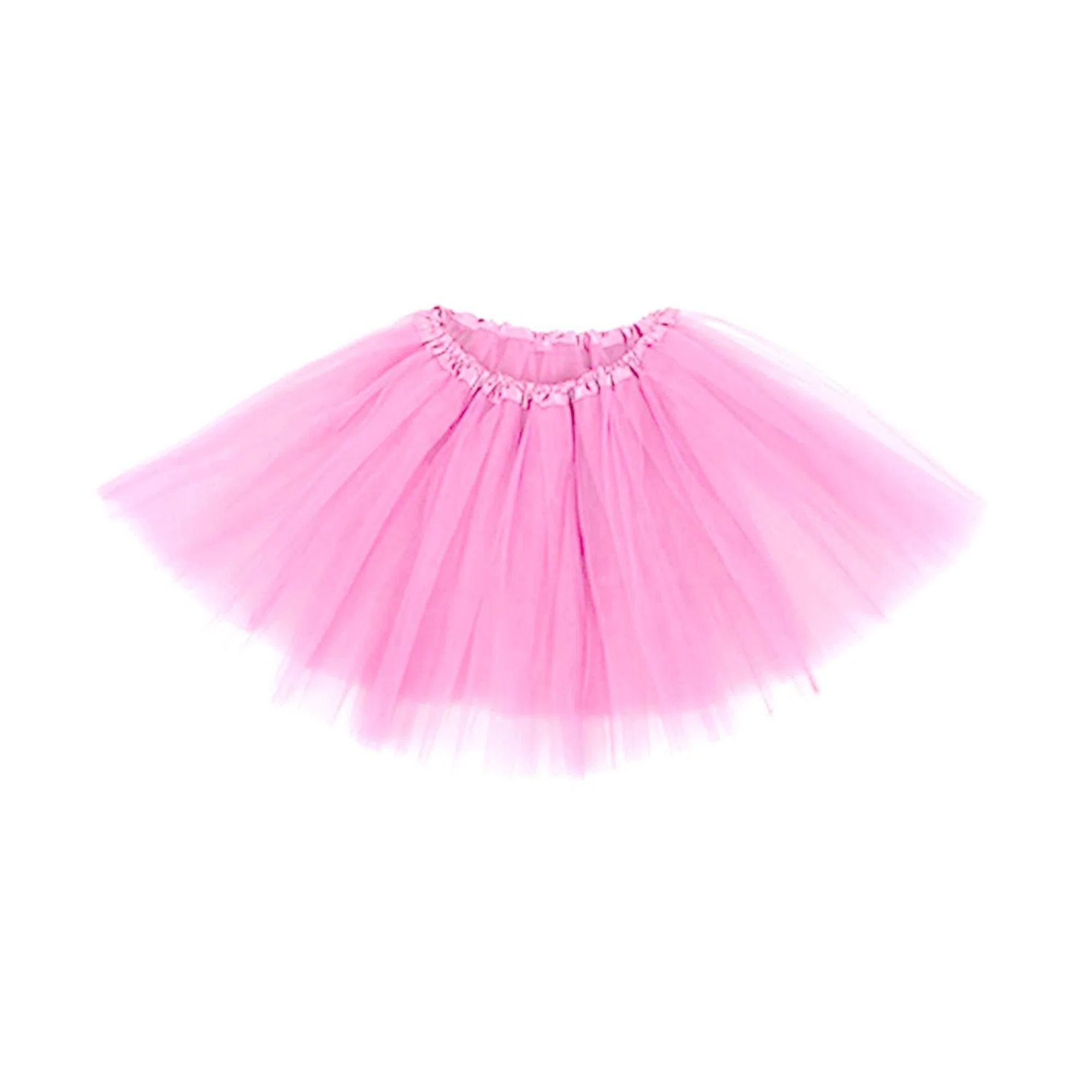 Saia Infantil Fantasia Tutu em Tule Rosa Claro - EcaMeleca