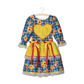 vestido-infantil-festa-junina-xadrez-margaridas-e-coracao-amarelo-2