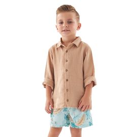 conjunto-menino-camisa-bege-gaze-texturizado-e-short-tropical-1