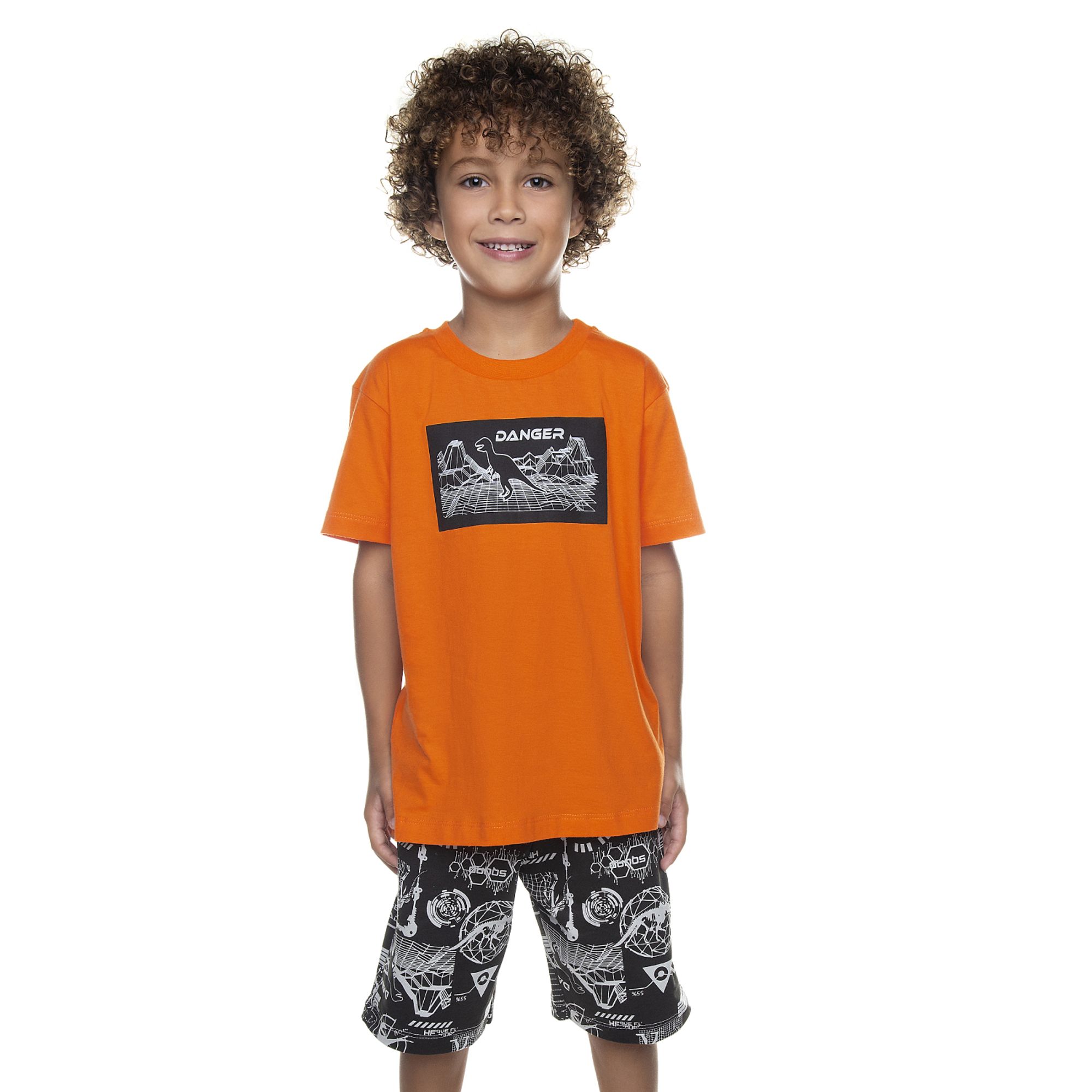 conjunto-menino-camiseta-laranja-dino-danger-e-bermuda-moletom-1