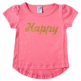 camiseta-infantil-manga-curta-cotton-rosa-happy-dourado