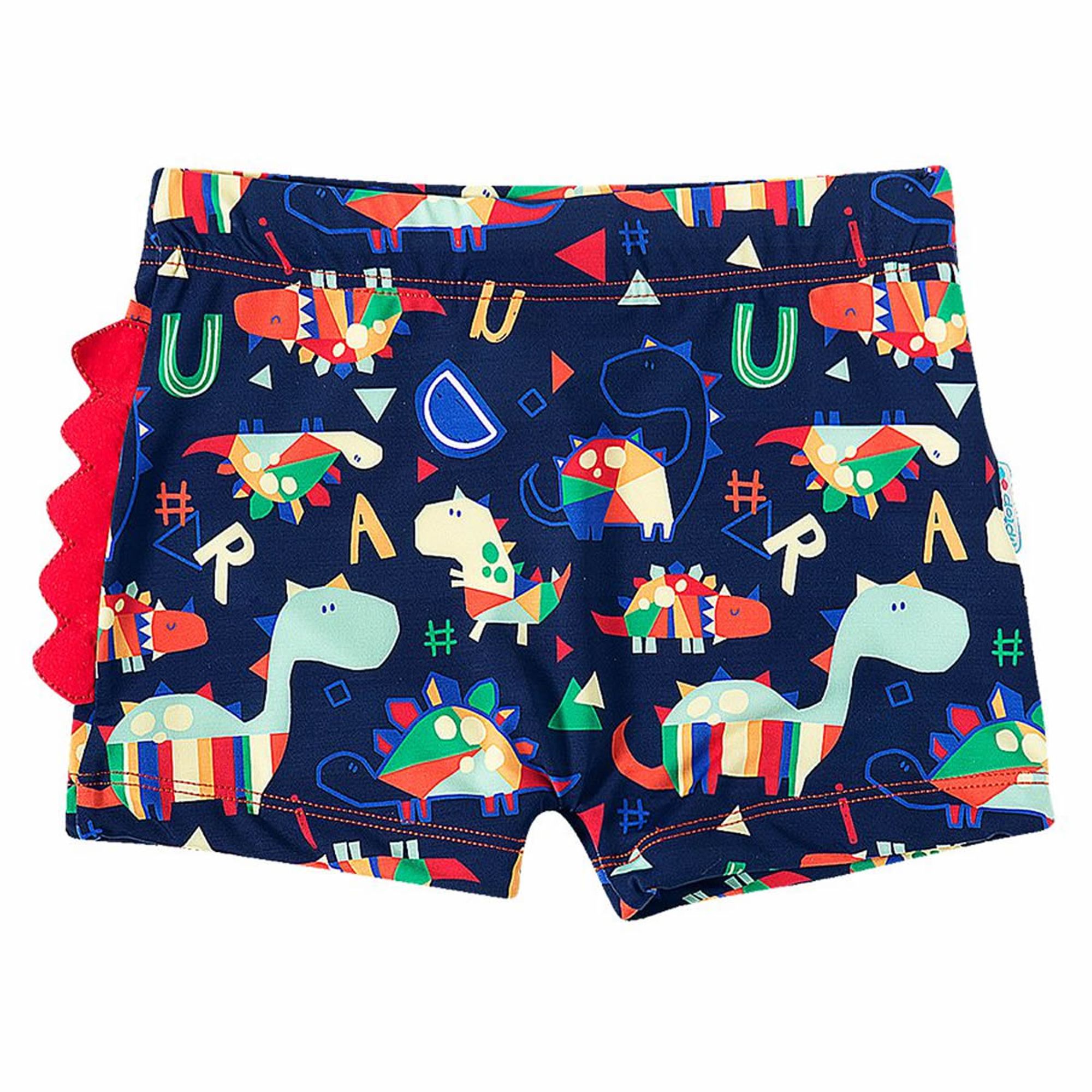 sunga-short-infantil-azul-marinho-dinossauros-e-letras