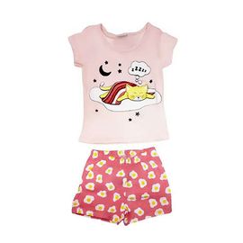 pijama-curto-infantil-meninas-rosa-gato-malha
