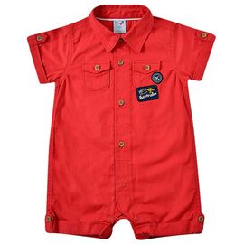 Macaquinho-Bebe-Camisa-Tricoline-Vermelho-Australia-Tip-Top