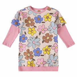 vestido-infantil-manga-longa-molecotton-e-ribana-flores-coloridas-2