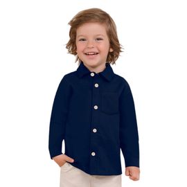 camisa-infantil-manga-longa-social-azul-marinho-tricoline-flame