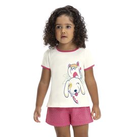 pijama-curto-meninas-camiseta-gato-e-cachorro-e-short-rosa-1