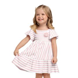 vestido-infantil-listrado-rosa-claro-e-aplique-flor-milon
