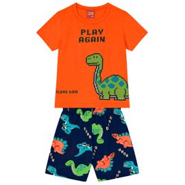 conjunto-infantil-camiseta-laranja-dino-game-e-bermuda-marinho-1
