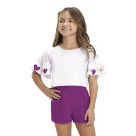 conjunto-infantil-blusa-branca-manga-coracoes-e-short-violeta-1
