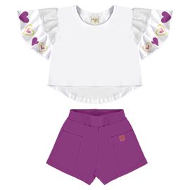 conjunto-infantil-blusa-branca-manga-coracoes-e-short-violeta-2