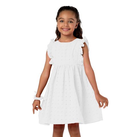 Vestido branco rodado shops infantil