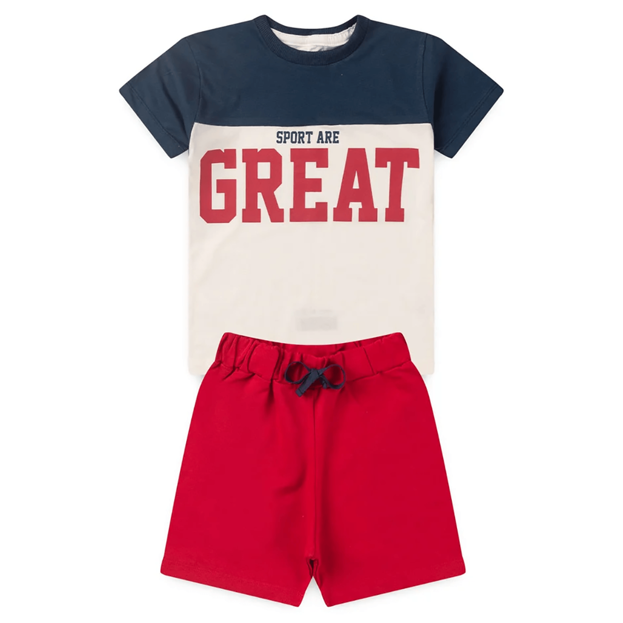 Conjunto-Infantil-Camiseta-Great-Azul-e-Bermuda-Vermelha