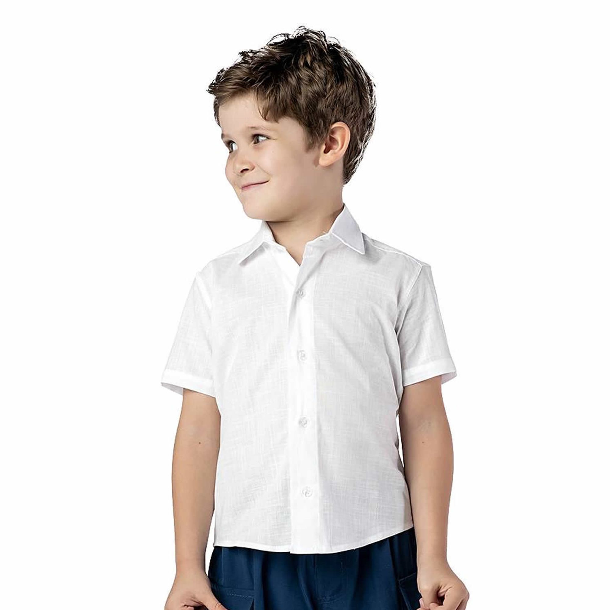 Camisa-Infantil-Social-Branca-Manga-Curta-Algodao-Flame-1