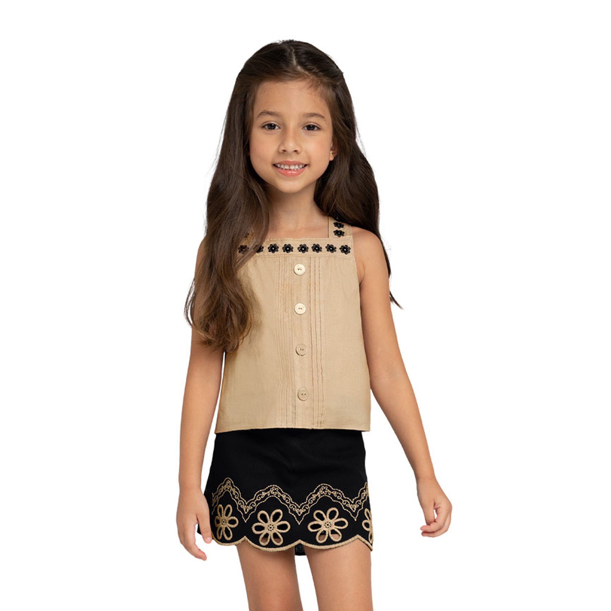 conjunto-menina-blusa-tricoline-amendoa-e-short-saia-linho-preto-