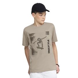 Camiseta-Infantil-Manga-Curta-Amendoa-Skate-Freestyle