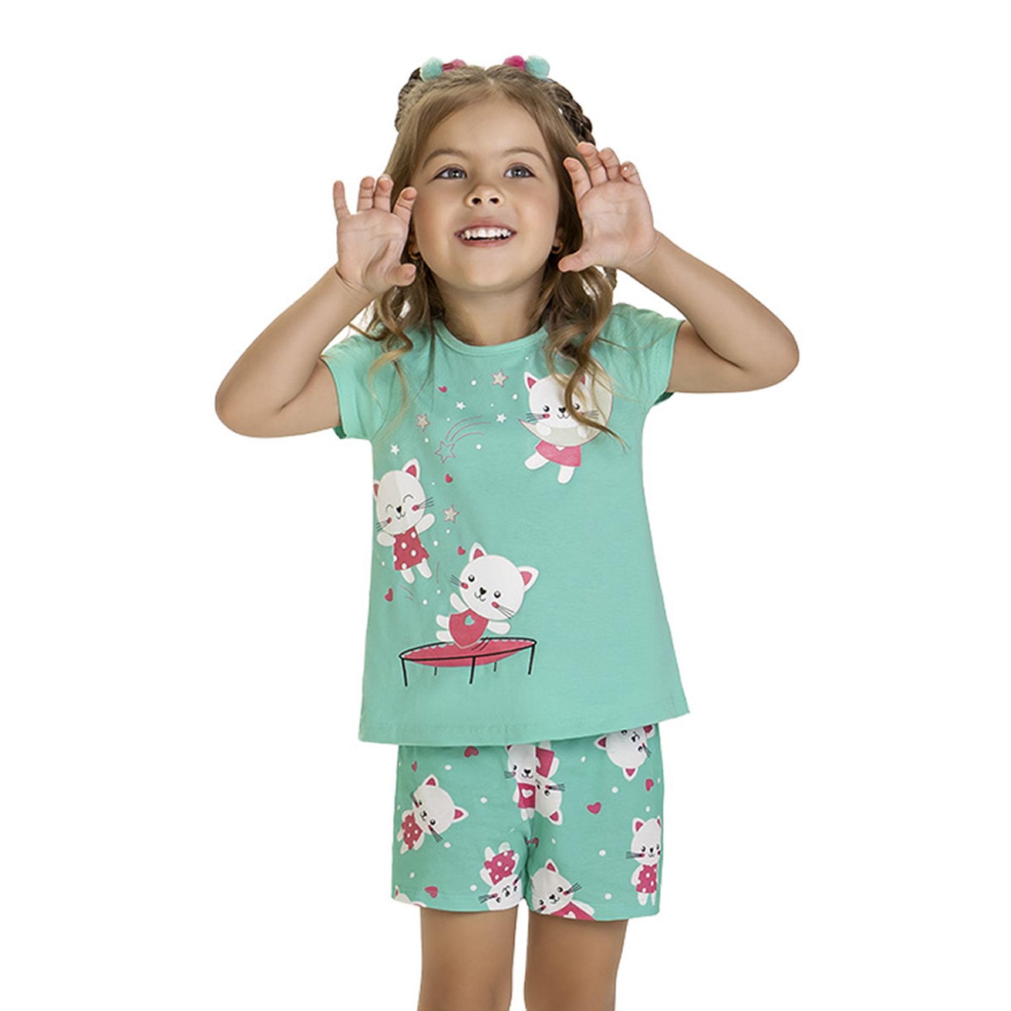 pijama-menina-curto-malha-verde-turmalina-gatinha-pink-1