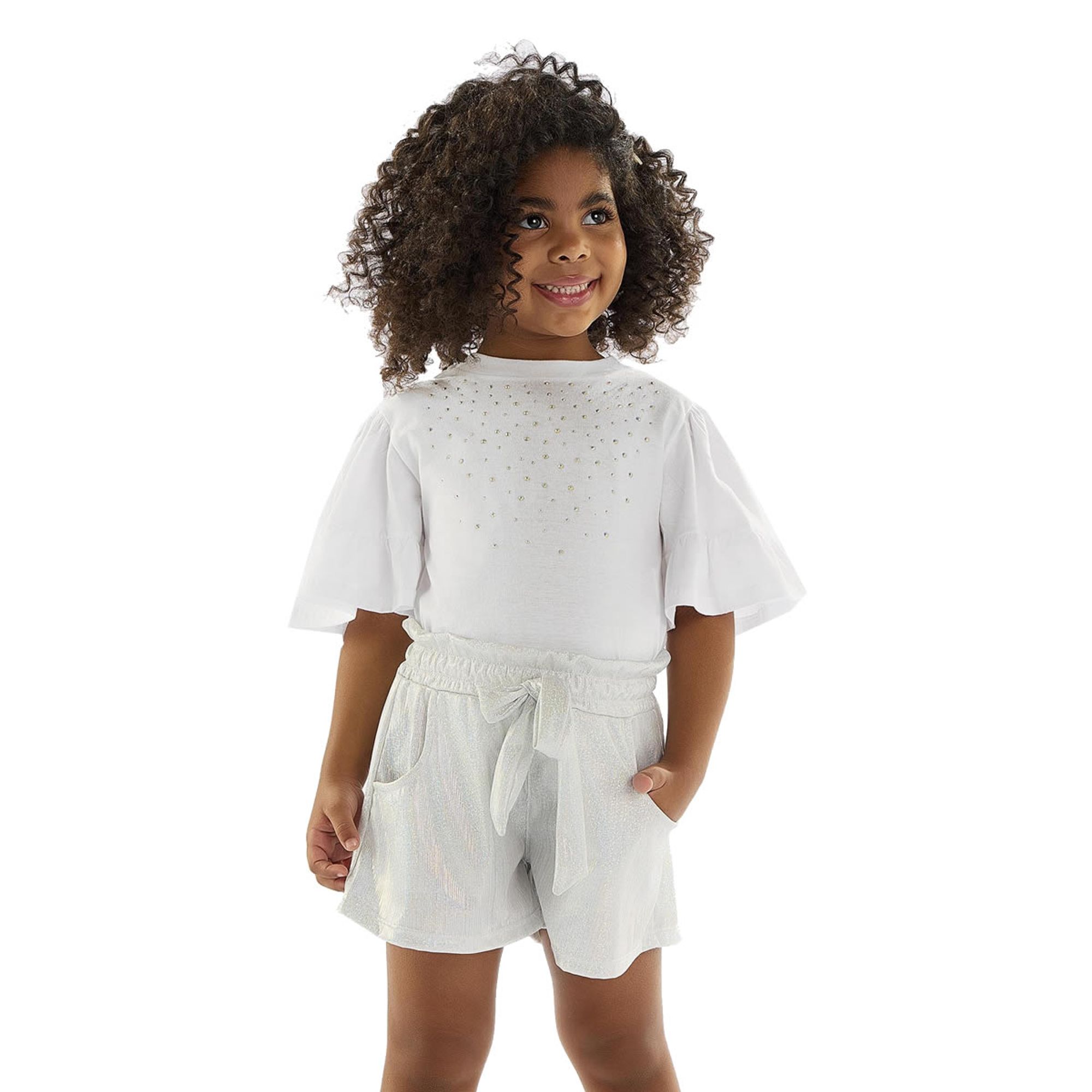 conjunto-infantil-blusa-branca-strass-e-short-malha-holografica