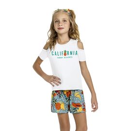 Conjunto-Infantil-Blusa-Branca-California-e-Short-Verde-Tropical-1