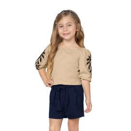 Conjunto-Infantil-Blusa-Amendoa-Mangas-Bufantes-e-Short-Marinho-1