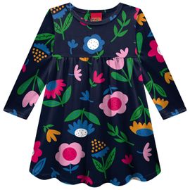 vestido-infantil-malha-manga-longa-azul-marinho-flores-2