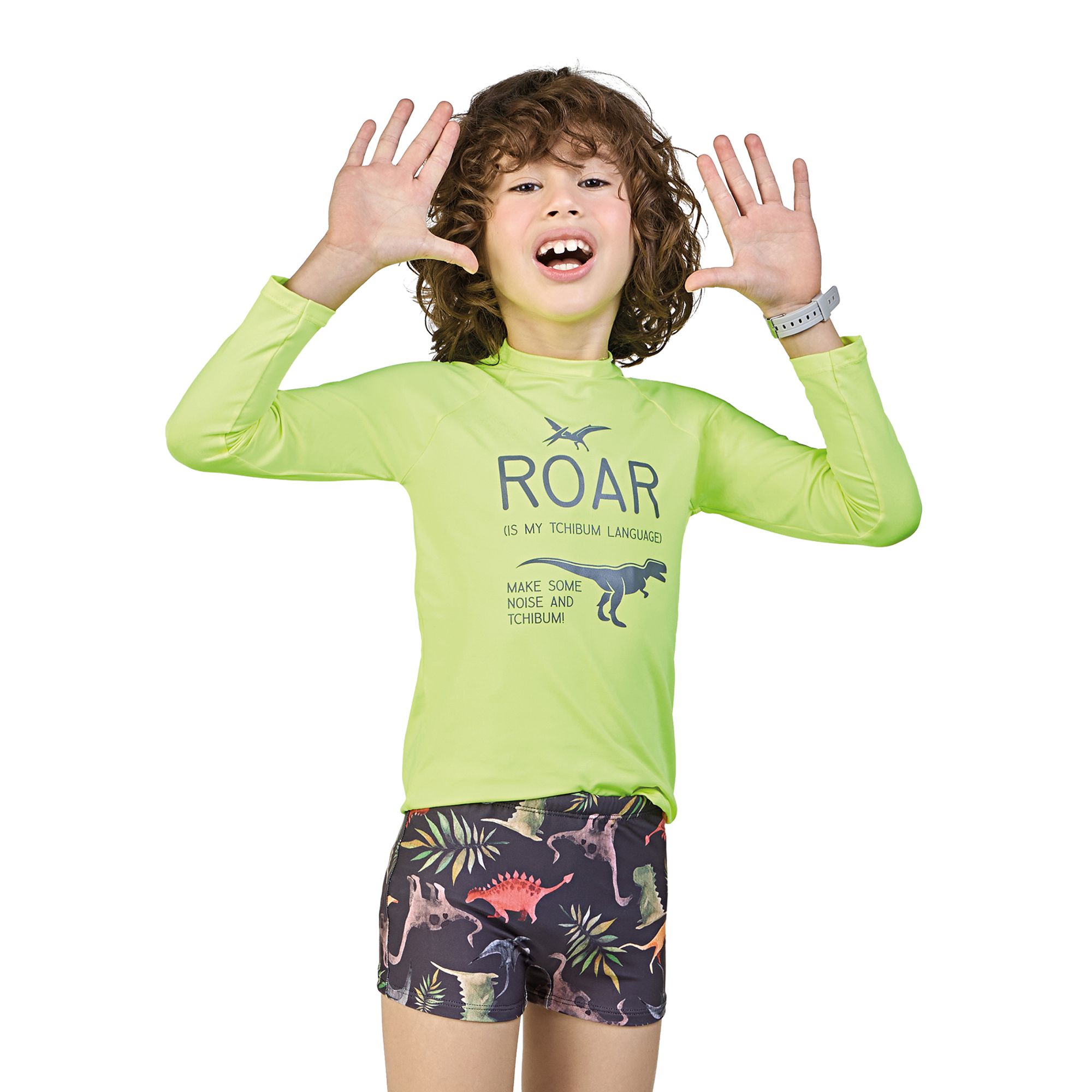 Conjunto-Meninos-Camiseta-UV-Amarelo-Neon-e-Sunga-Dinossauros-1