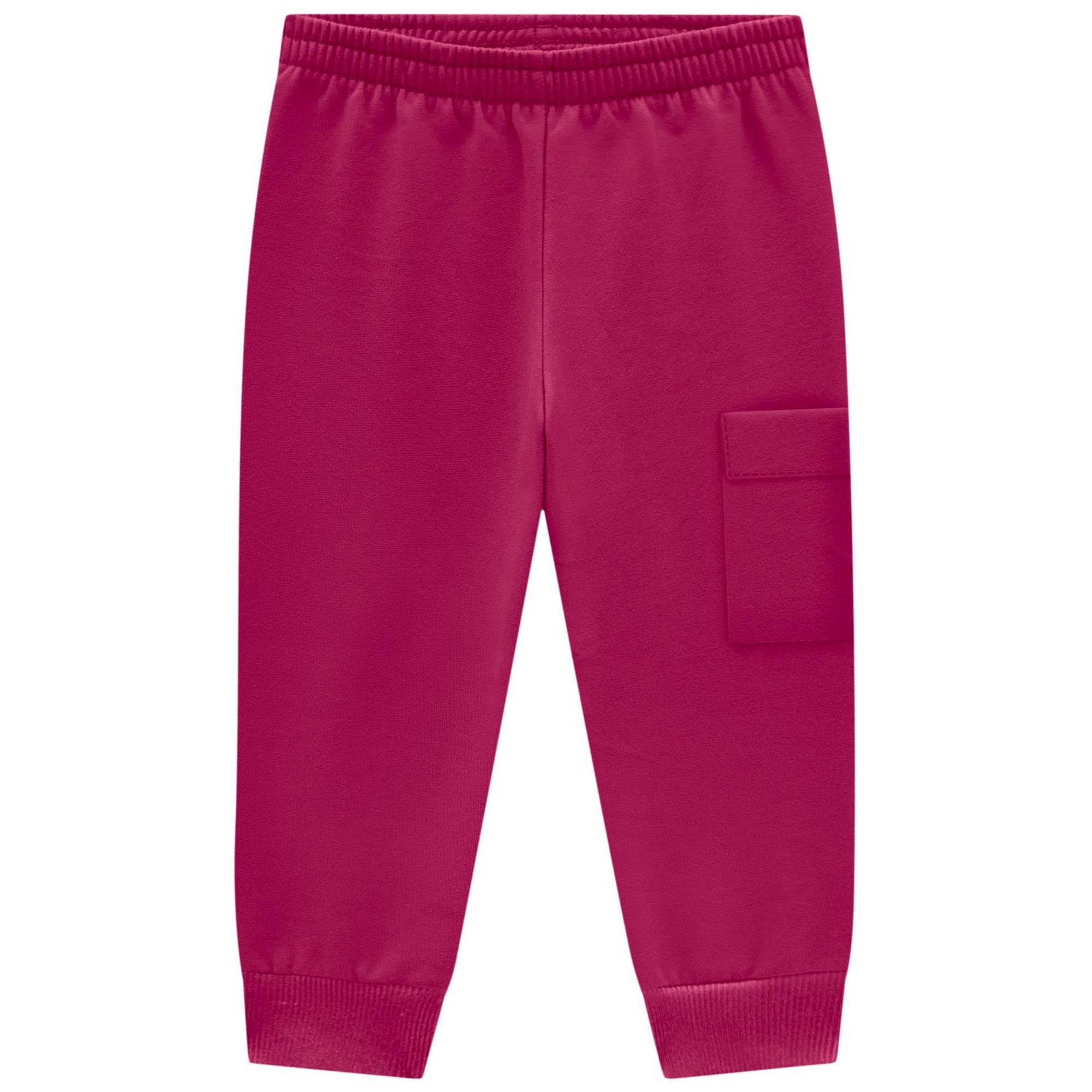 Calca-Infantil-Moletom-Basica-Peluciada-Magenta-Bolso-Lateral-