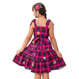 vestido-infantil-festa-junina-xadrez-pink-crepe-2