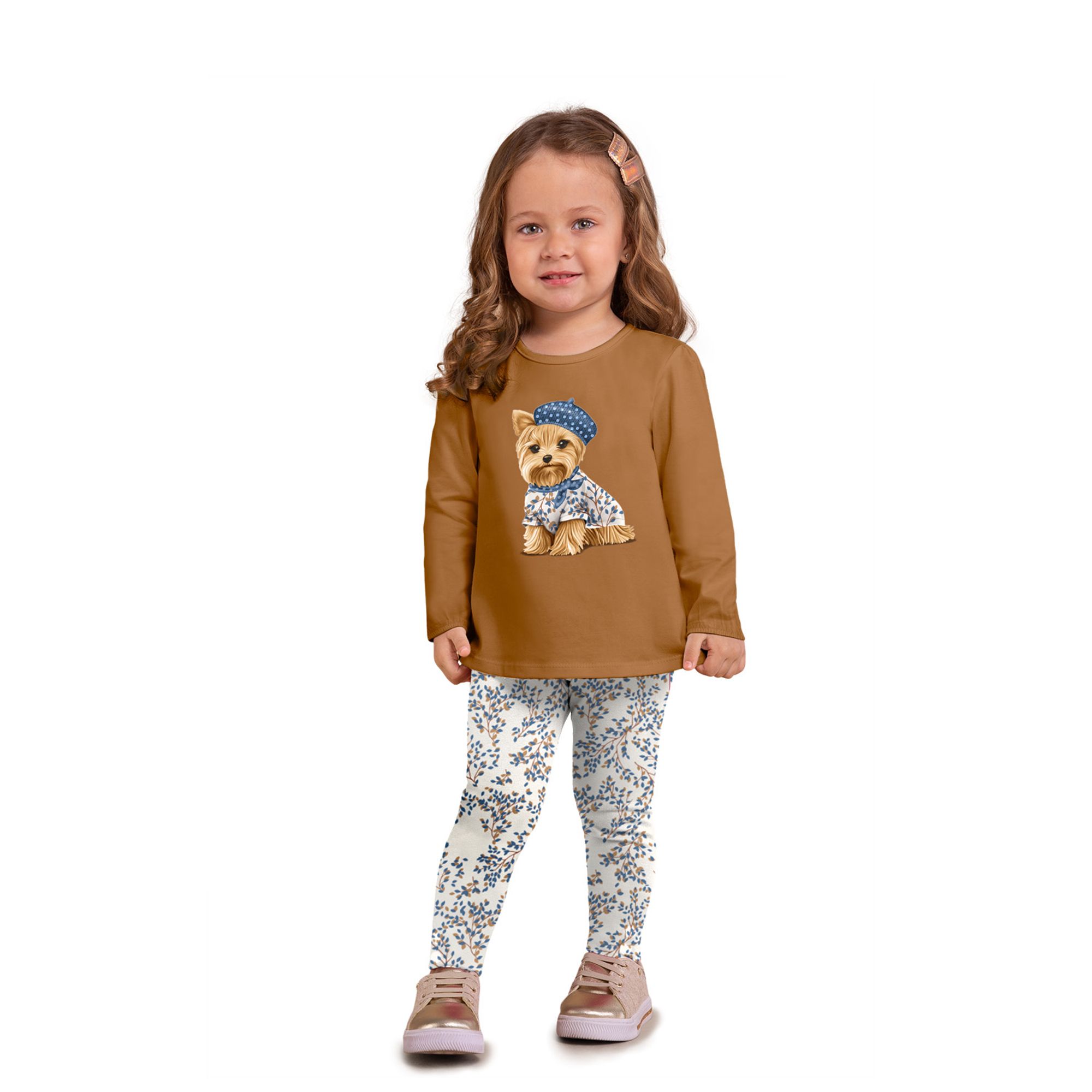 Conjunto-Meninas-Blusa-Manga-Longa-Avela-Cachorrinho-e-Legging-Florzinhas-1