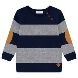 Casaco-Sueter-Meninos-Trico-Faixas-Azul-Marinho-e-Mescla-Milon-2