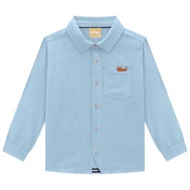 Camisa-Infantil-Manga-Longa-Tricoline-Flame-Azul-Claro-Milon