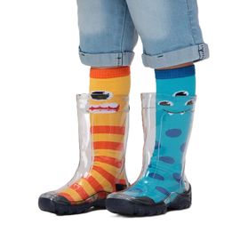 Meia-Infantil-34-Duo-Monstros-Azul-e-Amarelo-KidSplash-1