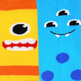 Meia-Infantil-34-Duo-Monstros-Azul-e-Amarelo-KidSplash-2