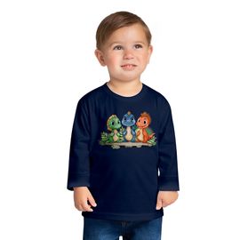 Camiseta-Infantil-Manga-Longa-azul-marinho-tres-dinos-Kyly-1