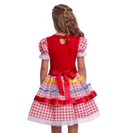 Vestido-Junino-Xadrez-Vermelho-com-Tule-e-Aplique-Flores-2