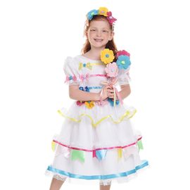 Vestido-Infantil-Junino-Noiva-Flores-Com-Tiara-e-Buque-1