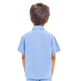 Camisa-Meninos-Manga-Curta-Ao-Trabalho-Listrada-Azul-2