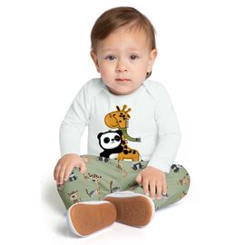 Conjunto-Bebes-Body-ML-Branco-Panda-e-Girafa-e-Calca-Verde