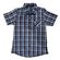 Camisa-Infantil-Junina-Tricoline-Manga-Curta-Xadrez-Azul