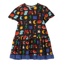 Vestido-Infantil-Fabula-Malha-Preto-Estampa-Cosmotipo-Barra-Babados-1