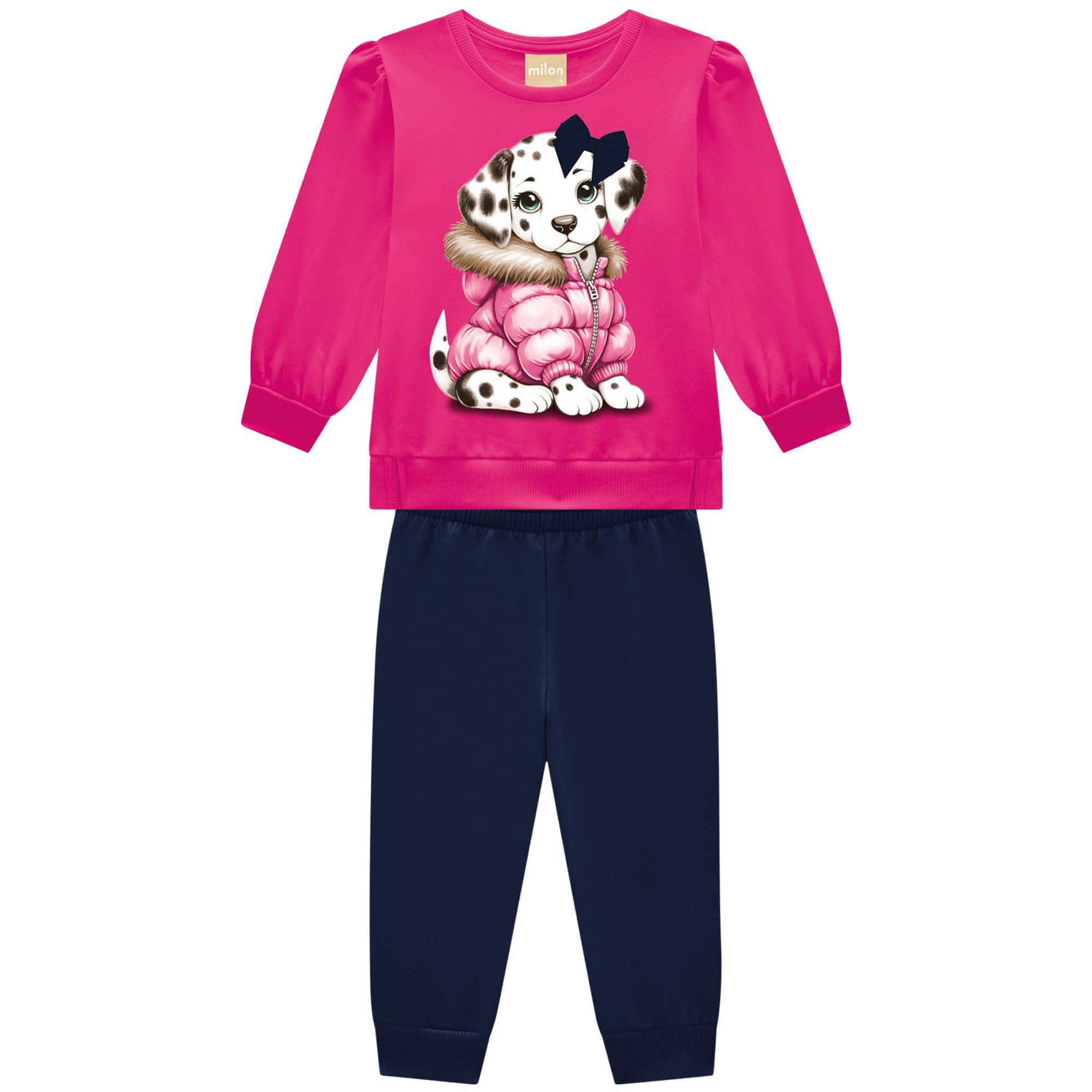 -	Conjunto-Meninas-Moletom-Blusao-Pink-Dalmata-e-Calca-Azul-Marinho-1